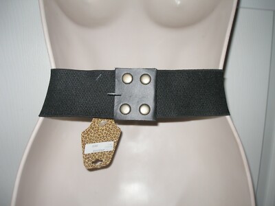 Vintage Beaded Waist Belt Small Orange Gold Beads Elastic 