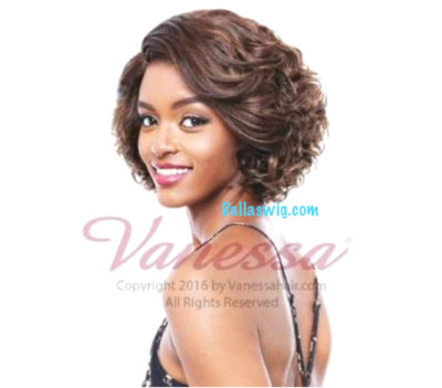 Vanessa Synthetic Short Bob Wavy Curls with Side Part Super C Side Eritas Wig