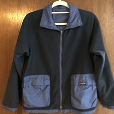 patagonia kids xl 14 fleece lined windbreakers reversible jacket blue