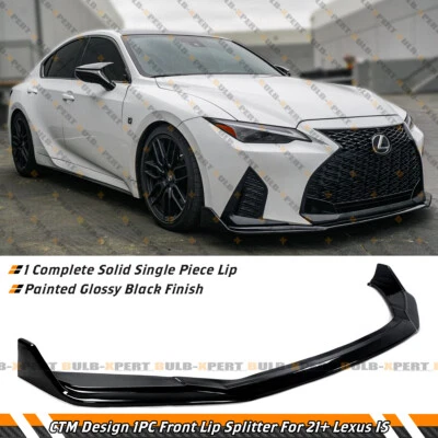 For 21-25 Lexus IS300 IS350 1pc CTM Design Gloss Black Front Bumper Lip Splitter - Image 1 of 4