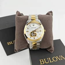 Bulova Surveyor 98A284 Classic Gold Silver Two-Tone Men's Automatic Watch 42mm