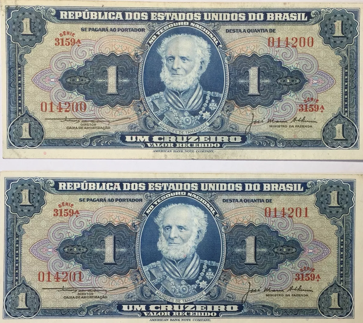 1 Republica Dos Estados Unidos Do Brazil Banknote