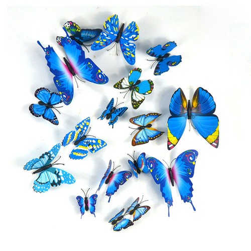 12 x 3D Butterfly Wall Stickers Home Decor Room Decoration Sticker Bedroom Girl - Picture 16 of 26