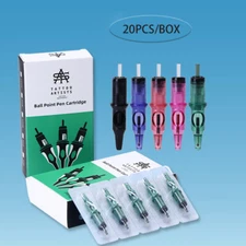 20pcs/box Ballpoint Pen Tattoo Cartridge for Tattoo Machine Practice Accessories