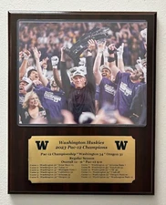 Washington Huskies 2023 PAC-12 Champions 8x10 Photo Plaque w engraved nameplate