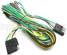 20ft Trailer Wire Male & Female 4-Pole Connectors for 4 Flat Wire Plugs RV Boat