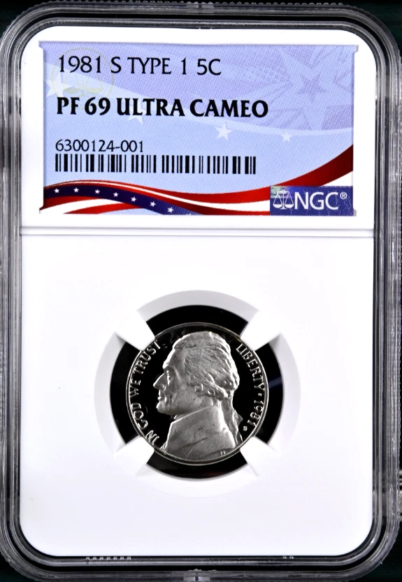 1980's, PF 69 5C Ultra Cameo, Jefferson Nickel, 10 Coin Decade Set - Image 4 of 4