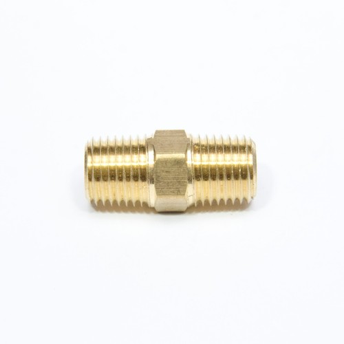 Male Hex Pipe Nipple 1/4 Npt Brass Fitting Equal Air Fuel Oil Gas Water FasParts - Picture 3 of 6