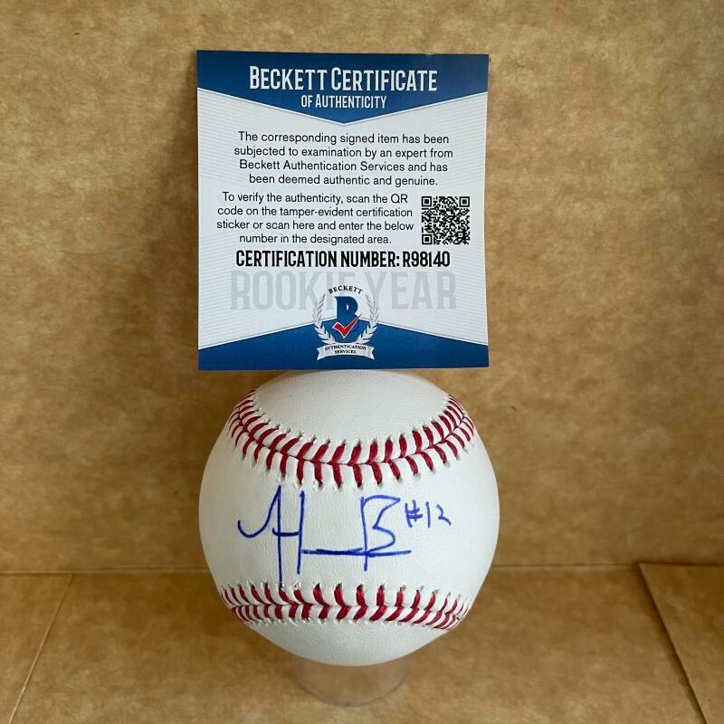 HUNTER BARCO FLORIDA GATORS SIGNED AUTOGRAPHED M.L. BASEBALL BAS R98140 
