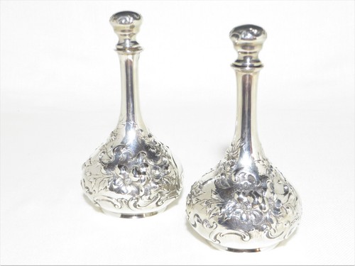Antike Mauser Mfg. Co. Paar Sterling Silber Dekanter - Bild 2 von 12