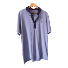 Greyson Men's Striped Polo Shirt Golf Shirt Quick Dry Size L
