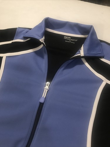 Three Hearts Jacket Size M Blue Black Workout Ladies Long Sleeve 4706 - Picture 8 of 11