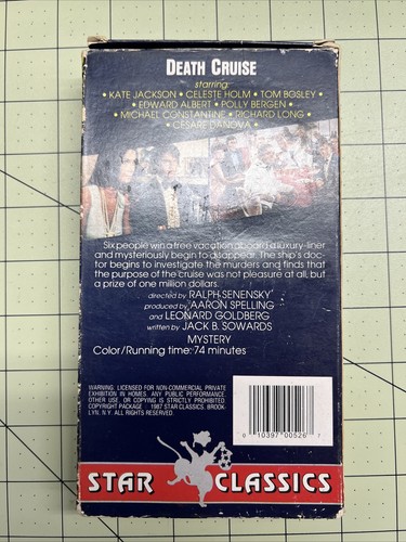 RARE- Death Cruise (VHS, 1987) Murder Mystery - VHS Vintage - Picture 2 of 6
