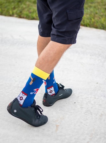I'd Rather Be Funny Dress Socks for Men and Women Humor Joke Gifts - Picture 3 of 6