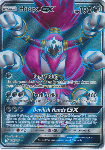 Lightly Played Hoopa GX - 166/181 - Full Art Ultra Rare Pokemon Team Up