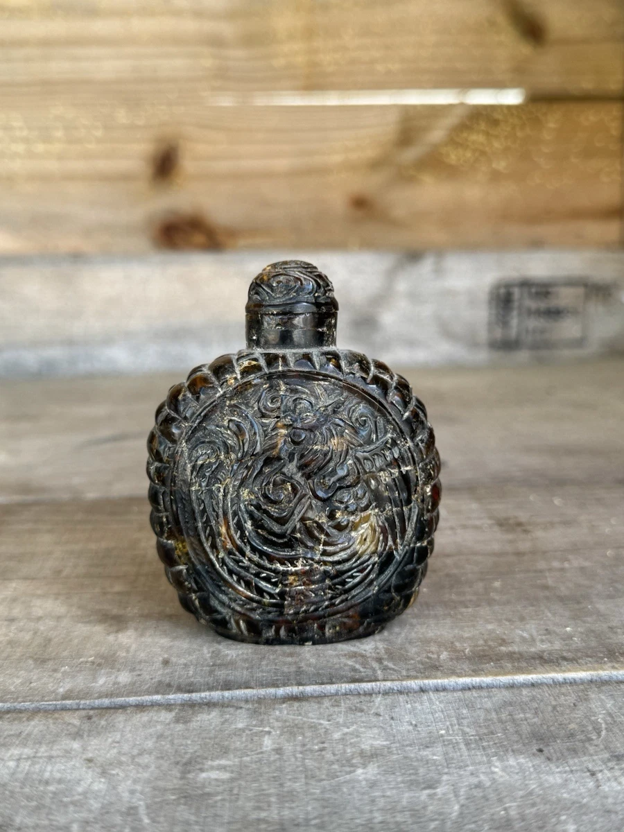 琥珀主要古董中国鼻烟壶| eBay