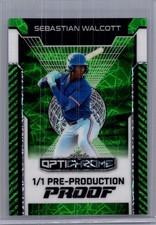 Sebastian Walcott 2025 Leaf Optichrome Baseball 1/1 Pre Production Proof