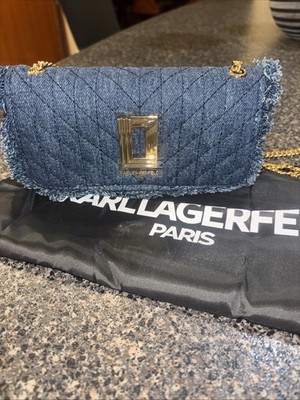 NWT  Karl Lagerfeld   Crossbody Denim Crossbody Bag/ Duster. Macys