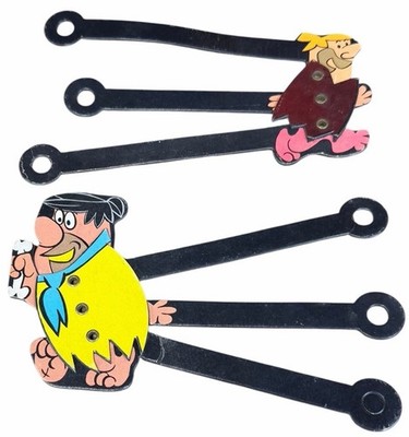 Fred Barney Flintstones Action Slide Puppets Vintage Kenner Super Show Projector