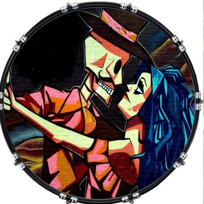 Aquarian 22'' Kick Bass Drum Head Graphical Image Front Skin Last Dance