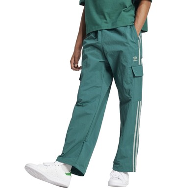 Size XL- Adidas Men's Loose FIT Adicolor Classics 3-Stripes Cargo Pants, Green.