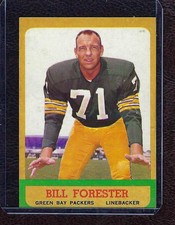 1963 Topps Football Card #94 Bill Forester, Green Bay Packers, EX-MT!