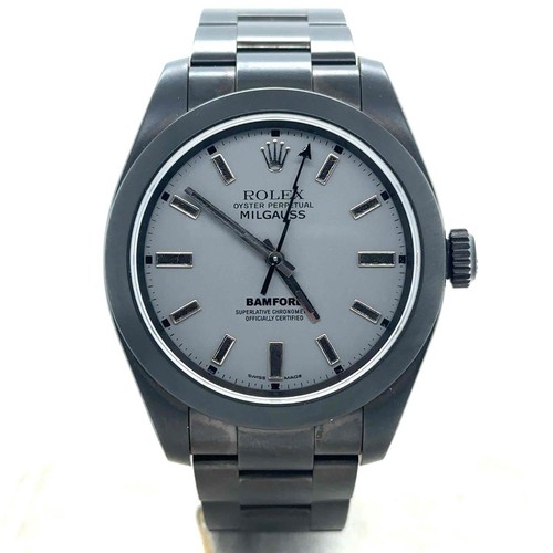 Rolex Milgauss Bamford Automatic 40mm Black ADLC Steel Men's Watch 116400
