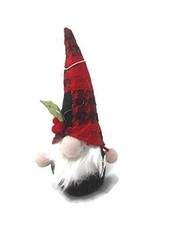 Christmas Holly Gnome Plush - Dk Gray 5.75 Inch