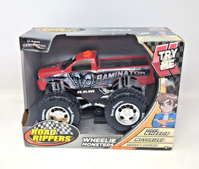 NEW Road Rippers Dodge Ram Monster Truck Toy Light Sound & Wheelies Rammunition