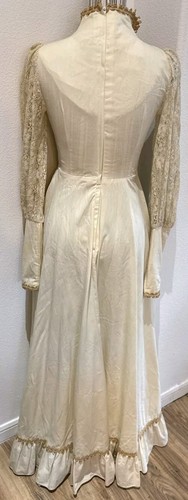 Vintage Gunne Sax Womens Lace V-Neck Long Sleeve Victorian Maxi Dress Size 7 - Picture 2 of 20