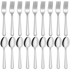 24-piece Forks and Spoons Silverware Set, Food Grade Stainless Steel Flatware...