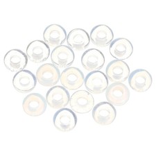 20pcs Natural Stone Beads 6x12mm Large Hole Craft Beads, Light White