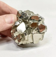 2.16" OCTAHEDRAL PYRITE Crystal Cluster Huanzala mine, Peru T583