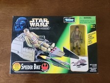 1997 Kenner      Star Wars The Power of the Force Speeder Bike with Rebel Pilot