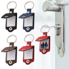 Picture Frame Keychain Mini PU Leather Photo Frame with Keychain 