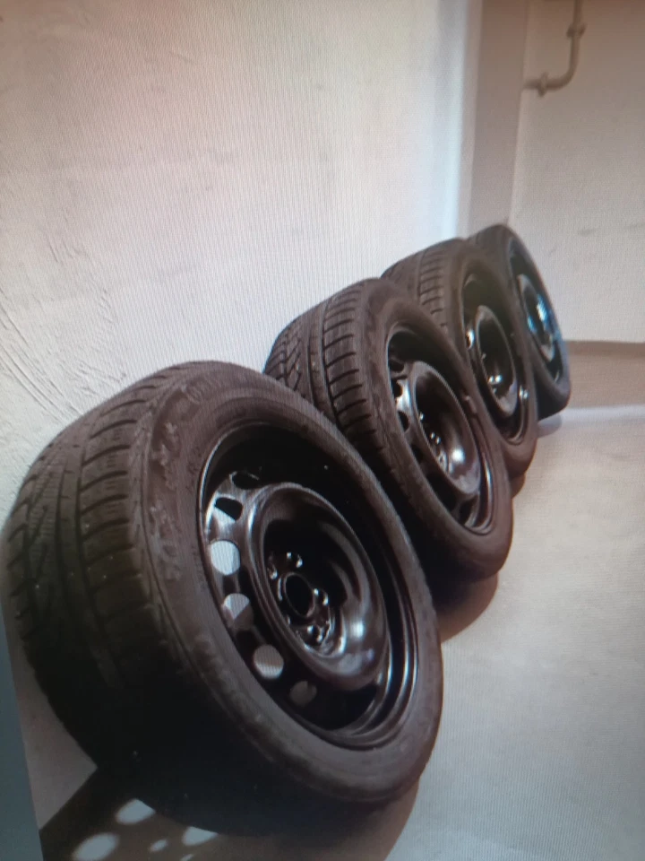 Gebrauchte Winter Komplett Räder Auf Stahlfelgen...6mm Profil! - Bild 2 von 3
