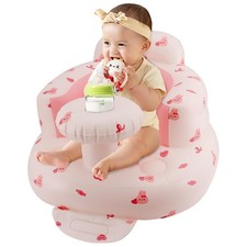 Pink Baby Inflatable Seat for 3-36 Months Girl, Built-in Air Pump, Bear Baby ...