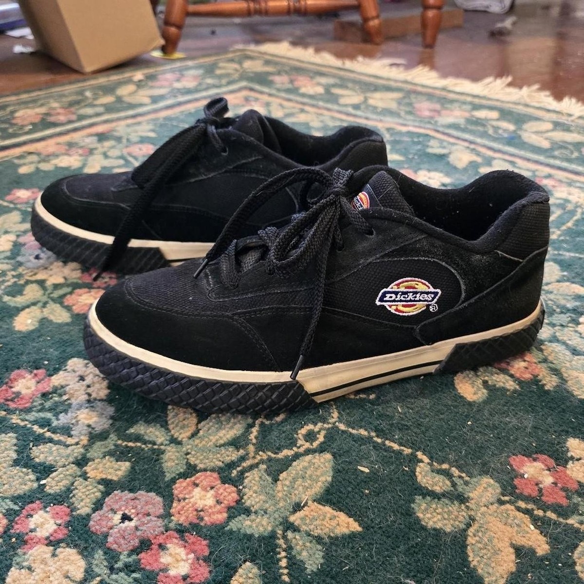 Y2K Dickies Vulcan Skate Shoes Black Canvas Upper dickies logo 11