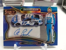 2025 Select Racing Chris Buescher Blue Prizm Trackside Autograph 30/99 SP 