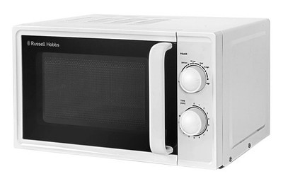 Russell Hobbs 17L kleine Mikrowelle weiß manuelle Texturen 700W mit 5 Leistungen