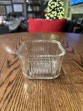 Federal Glass Clear Refrigerator Dish 4" No Lid