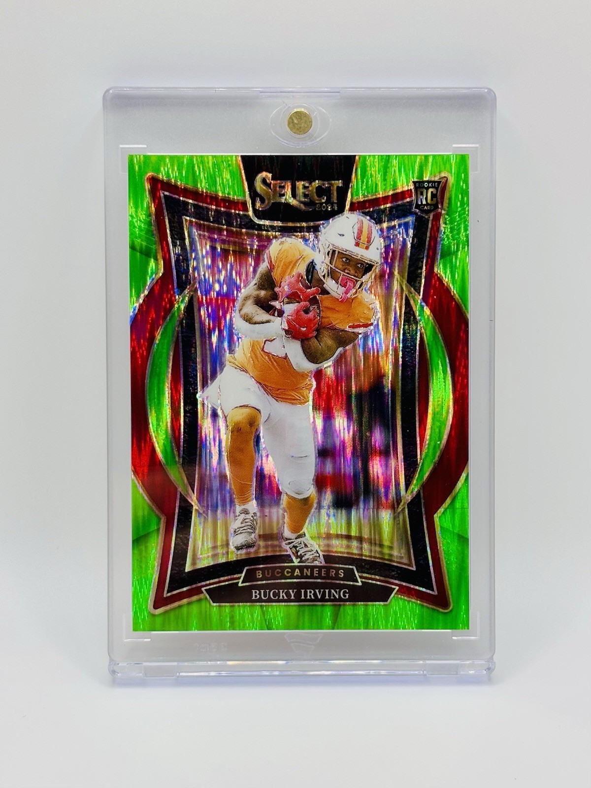 2024 Panini Select Concourse Bucky Irving #4 Neon Green Shock Prizm /599 (RC)