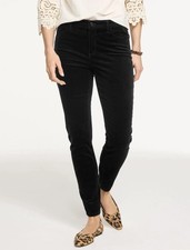 TALBOTS Womens BLACK CORDUROY JEGGING ANKLE SKINNY-LEG PANTS Size 10 NEW