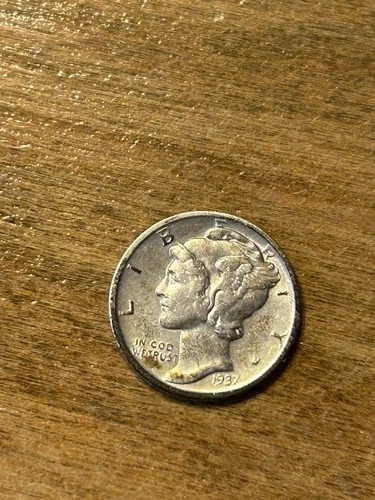 1937D Mercury Dime XF+
