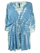 Raviya Women's Tie-Dye Printed Dress Swim Cover-Up S, Chambray 
