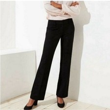 Ann Taylor LOFT Marisa Mid-Rise Bootcut Trouser Pant Minimalist Career Black 6