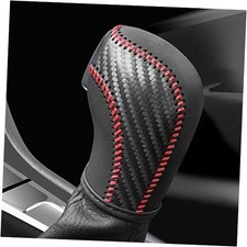 JIECHEN Auto Car Leather Gear Shift Knob Cover for Golf Jetta Passat Tiguan