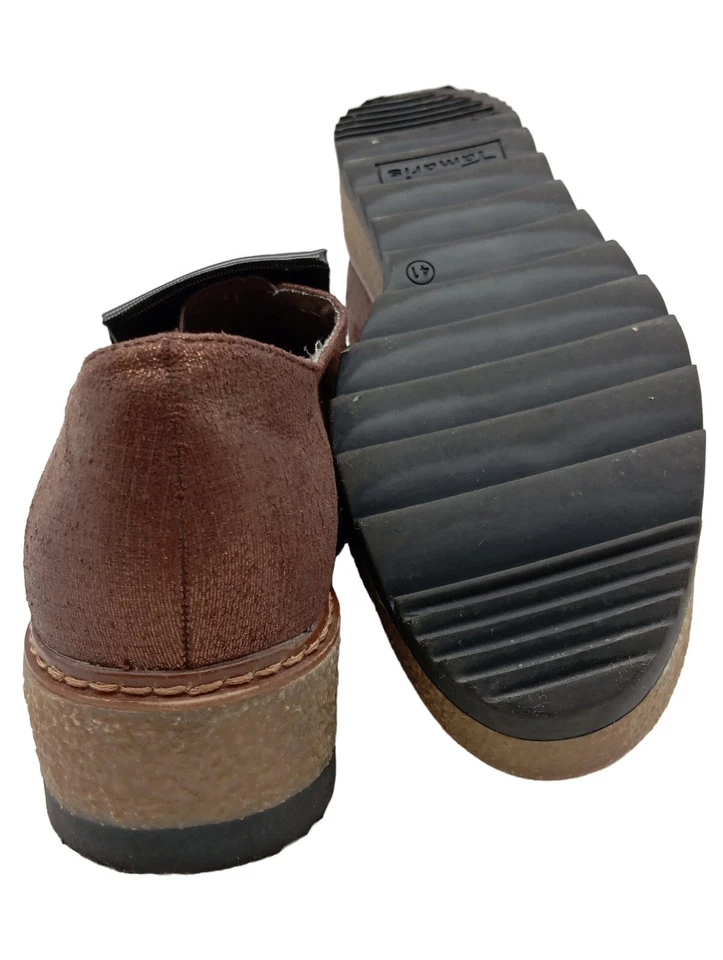 TAMARIS Mocasines Mujeres Zapatos Talla EU 41 marrón-negro look casual - Imagen 2 de 4