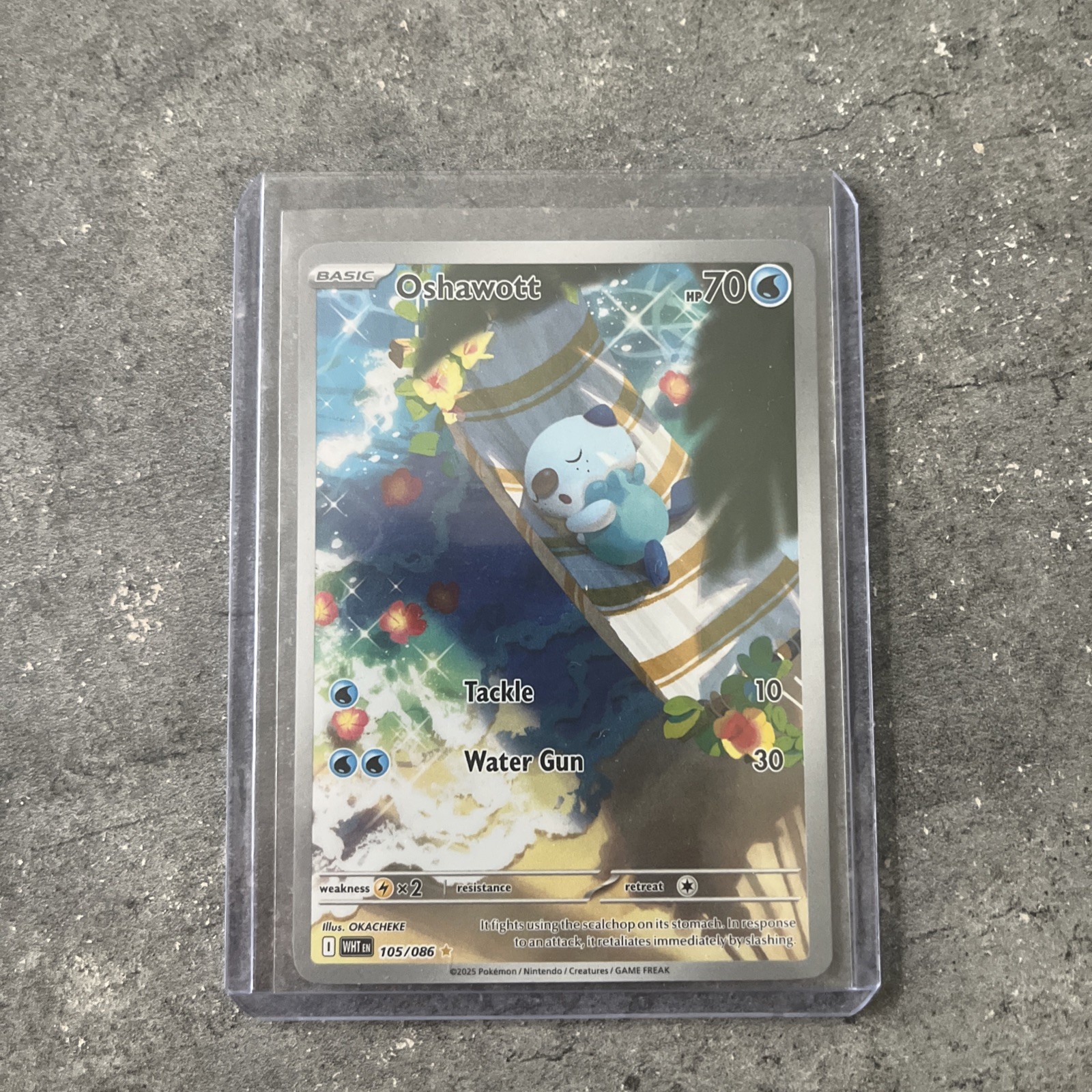 Oshawott 105/086 Sv: White Flare Holo
