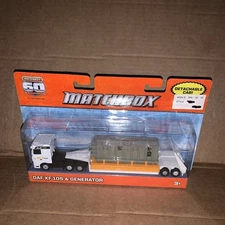 2012 Matchbox DAF XF 105 & Generator Semi Truck Toy New